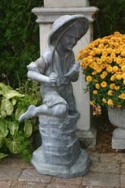 Fishing Boy Garden Statue New England