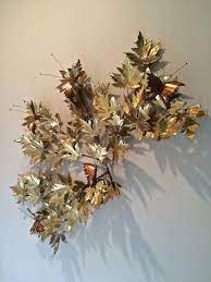 C Jere Brass Maple Leaf Tree Branch