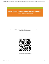 John Deere 7530 Premium Service Manual