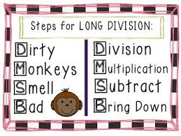 Fun Long Division Steps Anchor Chart