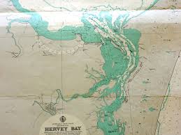 Hervey Bay Fraser Island Vintage Nautical Chart At Coastal