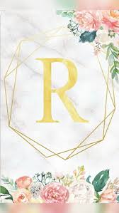 monogram r flowers letter monogram