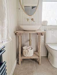 Vintage Wooden Bathroom Sink Unit