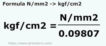 newtons square millimeter to kilograms