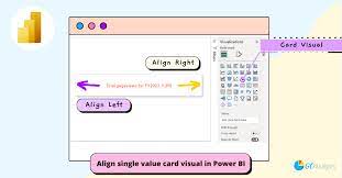 how to align single value card visual