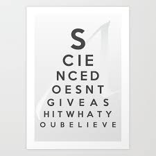Science Eye Chart Art Print