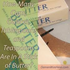 How Many Cups Of Butter Is 4 Oz Ounces Answered