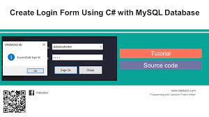 create login form using c with mysql