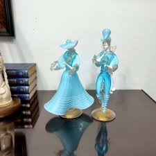 Murano Glass Dancing Couple Figurines