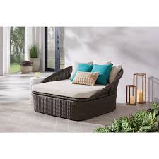Gray Wicker Outdoor Patio Daybed