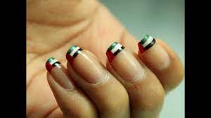 u a e national day nail art tutorial