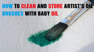 oil brushes with baby oil
