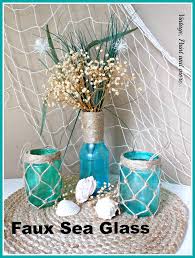 Faux Sea Glass Centerpiece Vintage