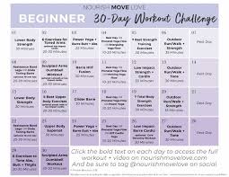 30 Day Beginner Workout Plan S