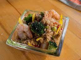 quinoa bowl with shrimp recipe food