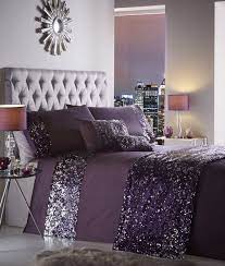 Purple Duvet Cover Silver Bedroom
