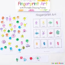 fingerprint art drawing ideas with