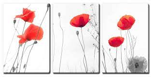 Wall26 3 Panel Canvas Wall Art Red