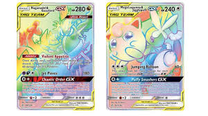 They also have huge amounts of health to keep them in the game for as long. Rainbow Rare Tag Team Cards Of Pokemon Tcg Cosmic Eclipse Part 3