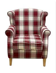 10% coupon applied at checkout save 10% with coupon. Fabric Wingback Chair Armchair Red Check Sue Ryder