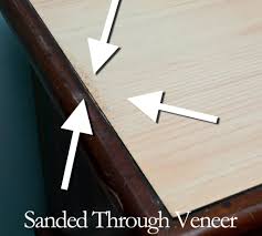 sanded through veneer really