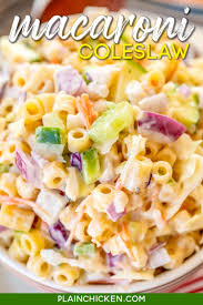 macaroni coleslaw plain en