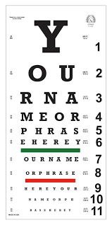 Custom Eye Chart Now You Can Have Your Name Or A Phrase On Your Own Custom Eye Chart