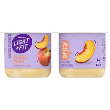 dannon light fit peach yogurt