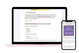 client questionnaire template for