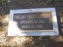 thelma sheff lipsitz 1916 2006 find