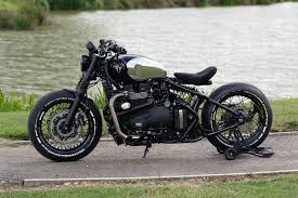 supercharged triumph bobber from