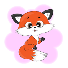 cartoon red fox vector free