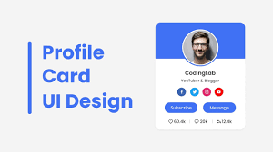 profile card template designs in html css