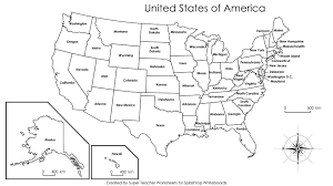24 Defined Usa Map States Not Labeled
