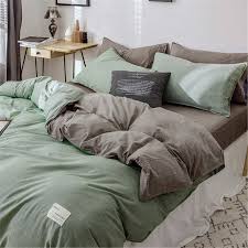 Gray And Green Bedding