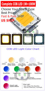 Details About High Power 1w 3w 5w 10w 20w 30w 50w 100w White Smd Led Cob Chip Lights Beads