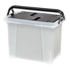 letter size portable wing lid file box