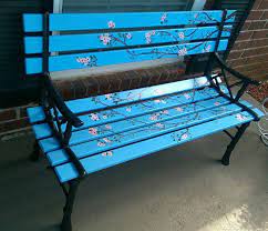 Diy Painted Park Bench Painted Cherry