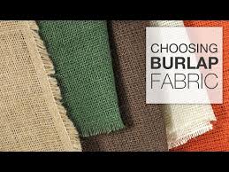 choosing a burlap fabric you