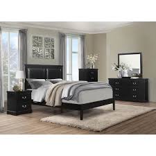 solma black queen bed set 1519 only