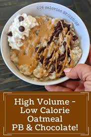 This low calorie pancakes recipe is another body for life diet classic. High Volume Oatmeal With Chocolate And Peanut Butter Low Calorie And Low Fat Health Beet
