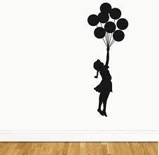 banksy floating balloon girl wall