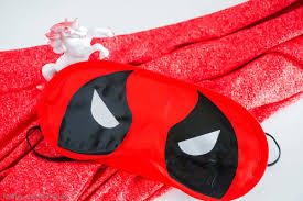 The deadpool costume can be fitted for children's costume needs, or used for cosplay or themed parties. This Deadpool Sleep Mask Is All That And A Chimichanga