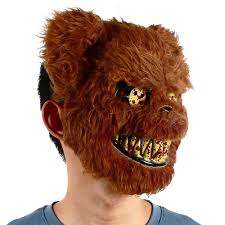 scary furry teddy bear mask
