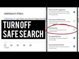 turn off google safe search on phone