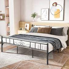 King Size Metal Platform Bed Frame With