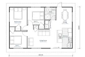 3 Bedroom 1 Bathroom Small House Plan