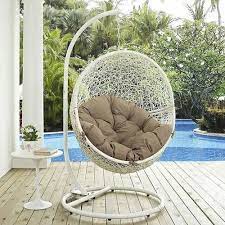 Rattan Hub White Out Door Swings