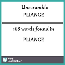 unscramble pliange unscrambled 168