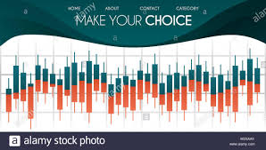 Vector Illustration For Website Candlestick Chart In